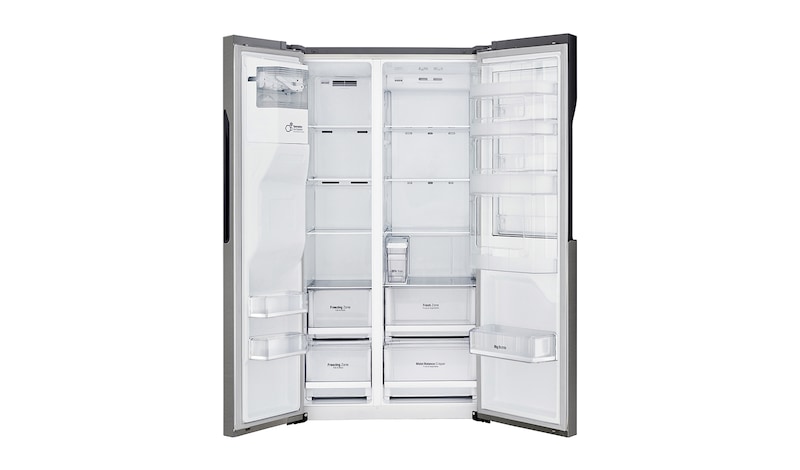 LG Side-by-Side mit Door-in-Door® |  Eis-, Crushed Ice- und Wasserspender  | 606 Liter Kapazität | Energieeffizienzklasse F | Interner Wassertank 4L | Dark Graphite | GSJ361DIDV , GSJ361DIDV